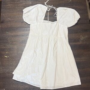 Draper James White Puff Sleeve Dress